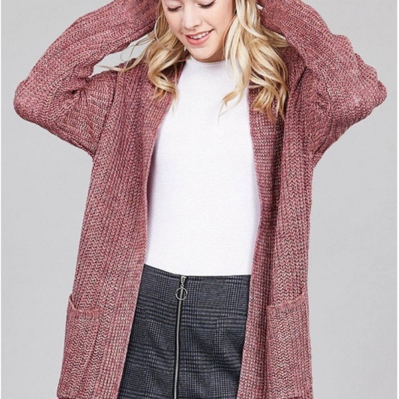 HP🛍Pink cardigan knit long sleeve sweater - Picture 4 of 4